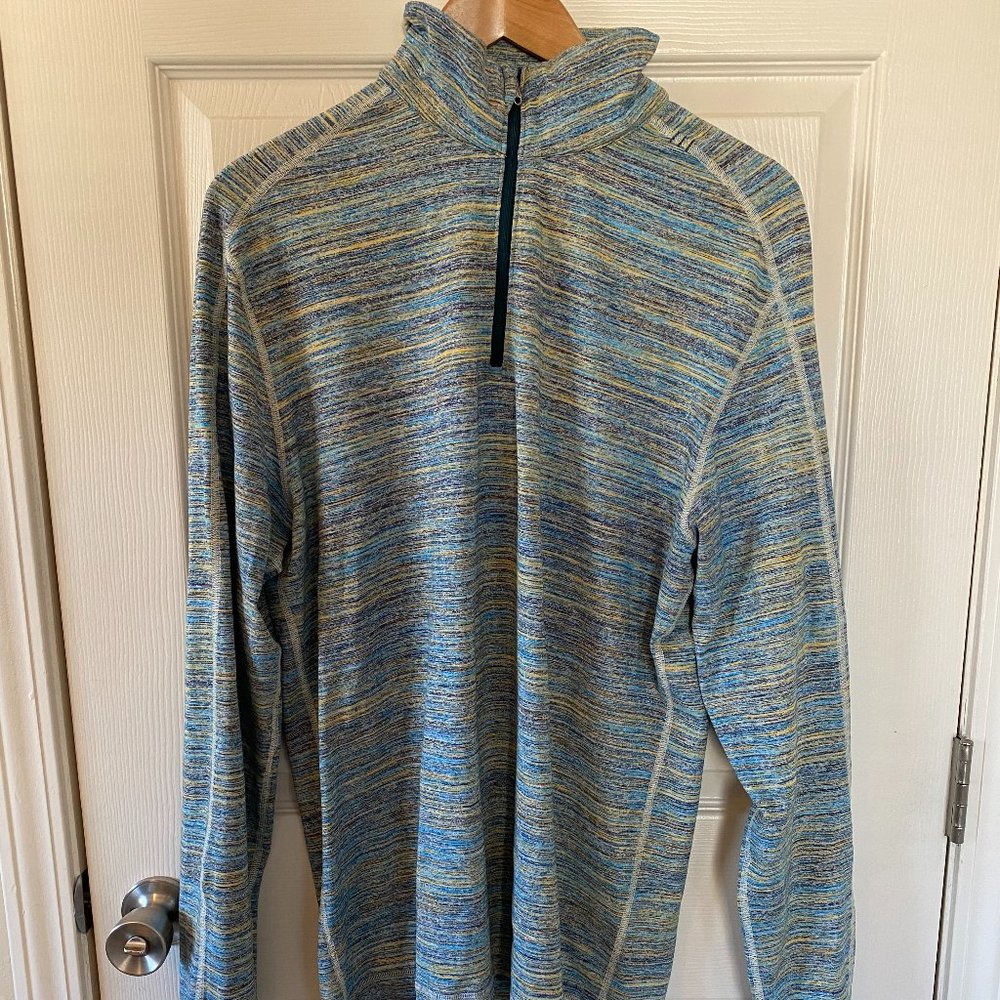 Lululemon Men's Space Dye Surge Warm 1/2 Zip Running Shirt (Large)